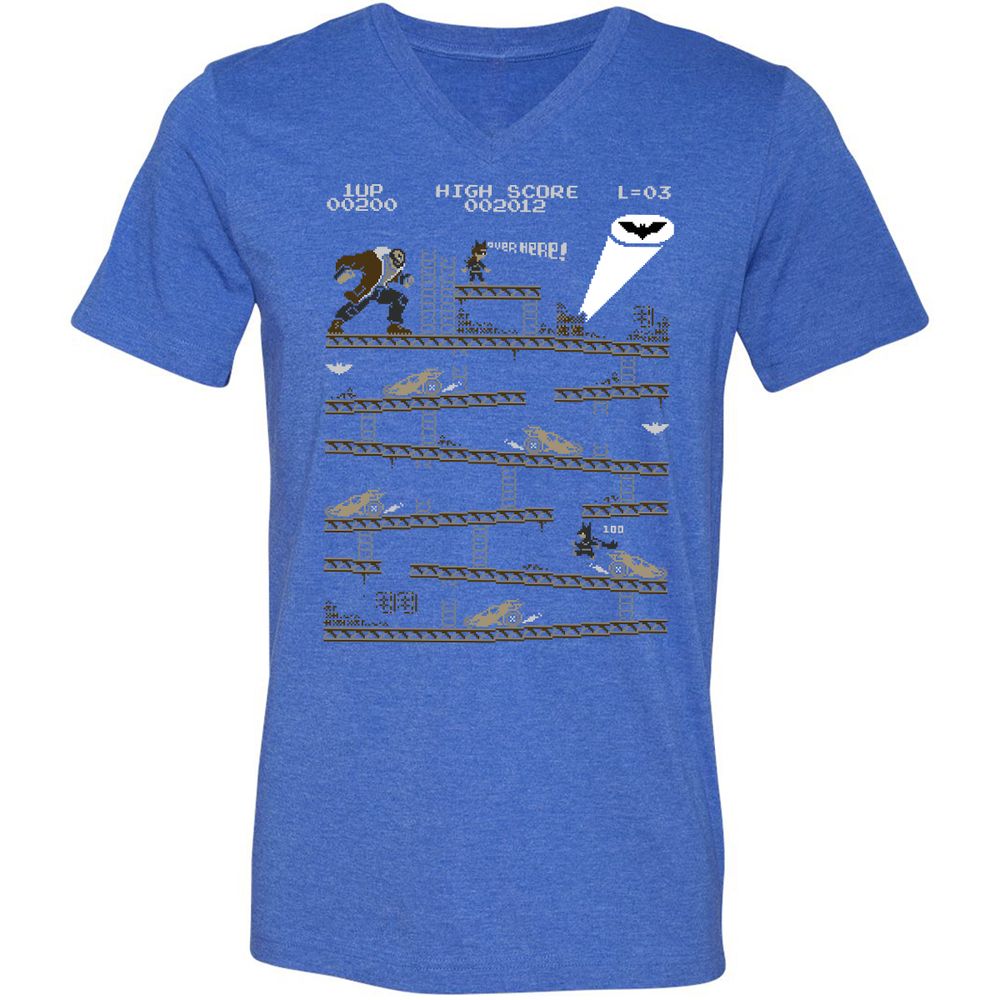 Unisex V-Neck T-Shirt - FVTGSCA6 - Heather True Royal - 14