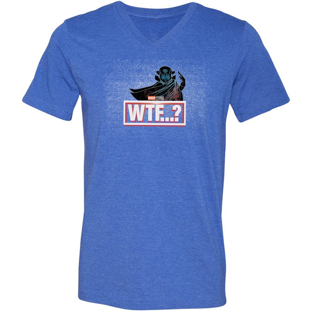 Unisex V-Neck T-Shirt - 775L3Q9J - Heather True Royal - 14