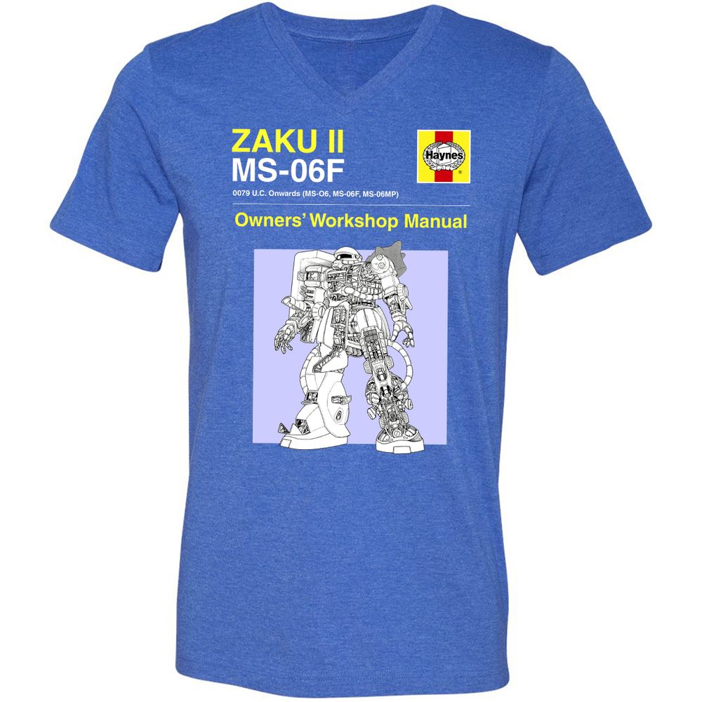 Unisex V-Neck T-Shirt - KGRD4GTQ - Heather True Royal - 14
