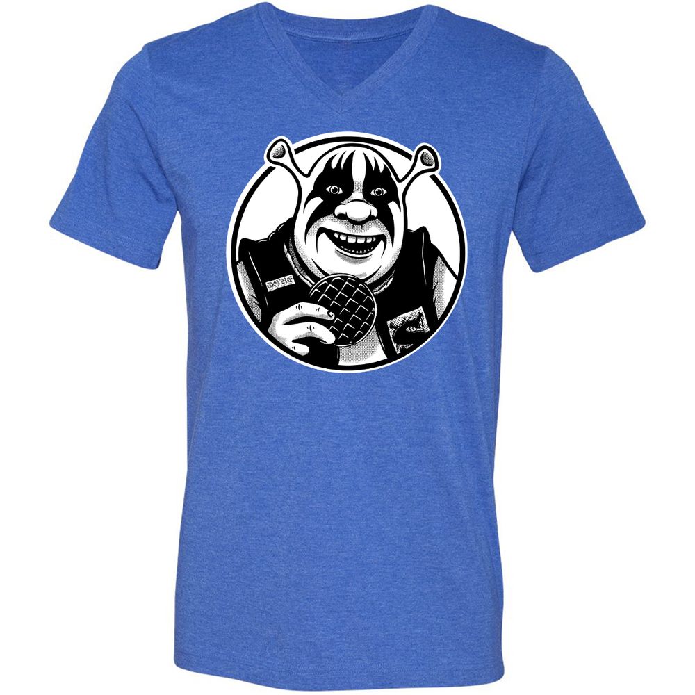 Unisex V-Neck T-Shirt - FEAMGZ36 - Heather True Royal - 14