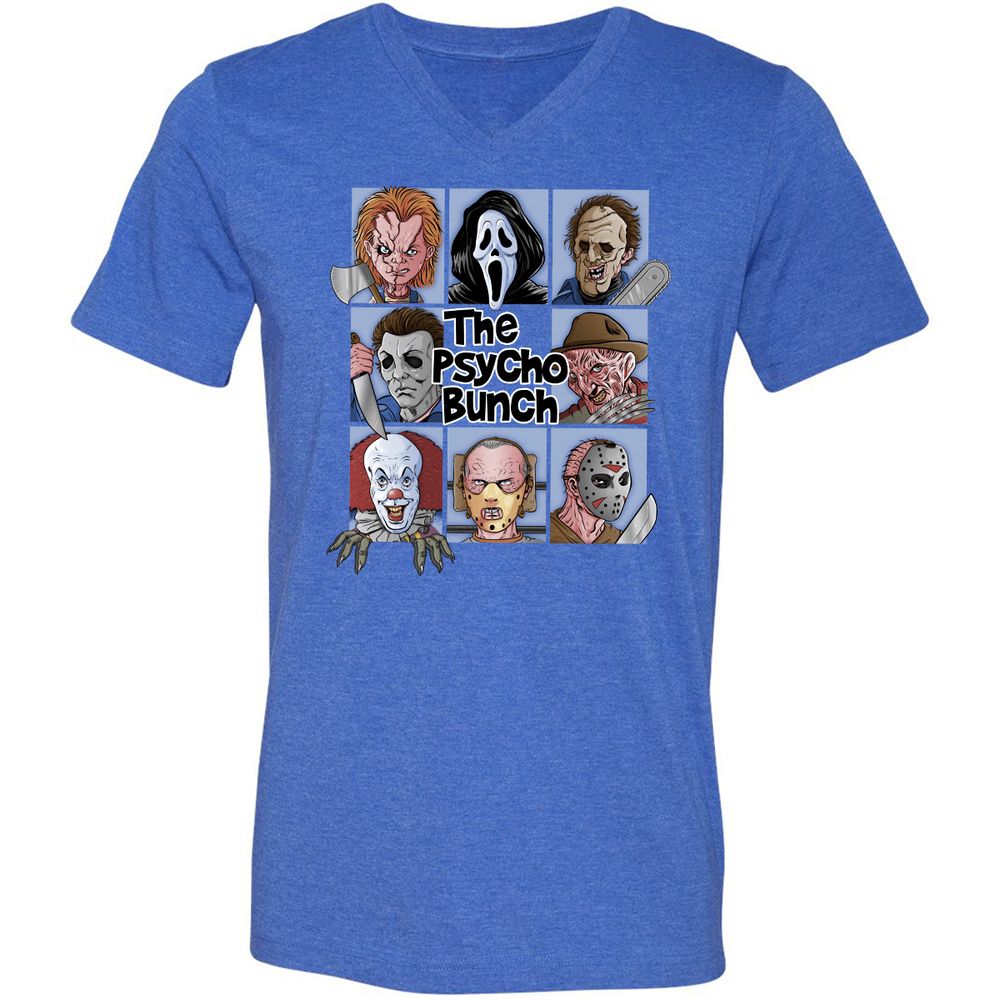 Unisex V-Neck T-Shirt - J45317TE - Heather True Royal - 14