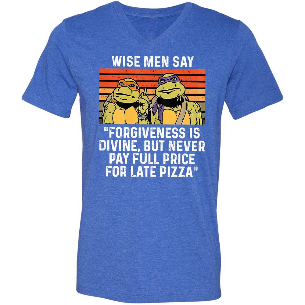 Unisex V-Neck T-Shirt - SYZL4UD8 - Heather True Royal - 14