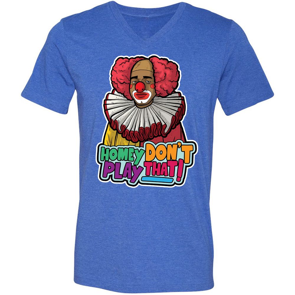Unisex V-Neck T-Shirt - VPRTVMH9 - Heather True Royal - 14