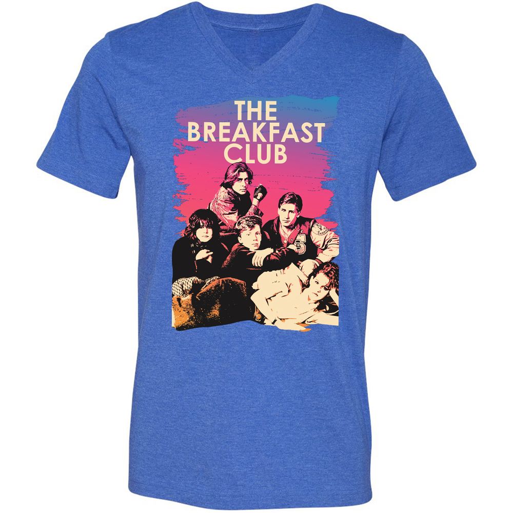 Unisex V-Neck T-Shirt - PNSXVGDY - Heather True Royal - 14