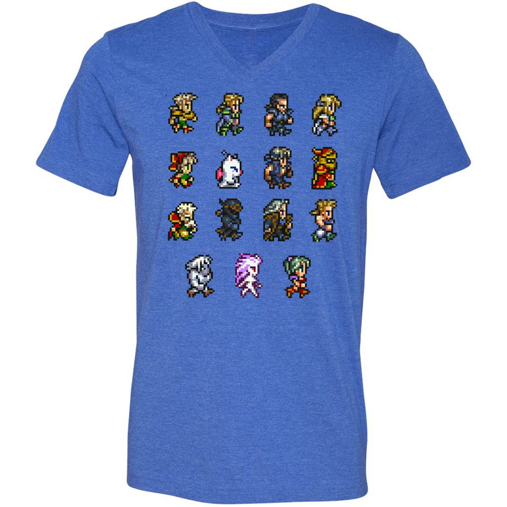 Unisex V-Neck T-Shirt - GWHGG4S7 - Heather True Royal - 14