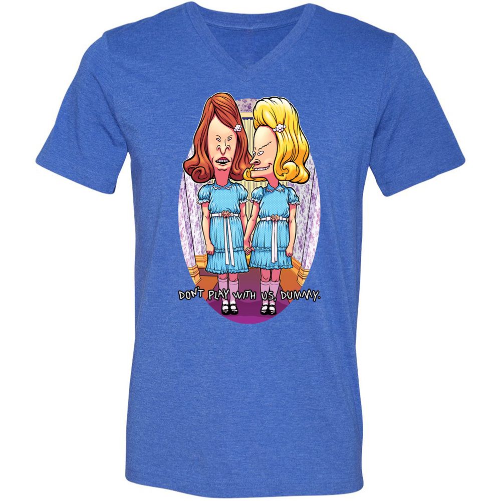 Unisex V-Neck T-Shirt - NZDT194K - Heather True Royal - 14