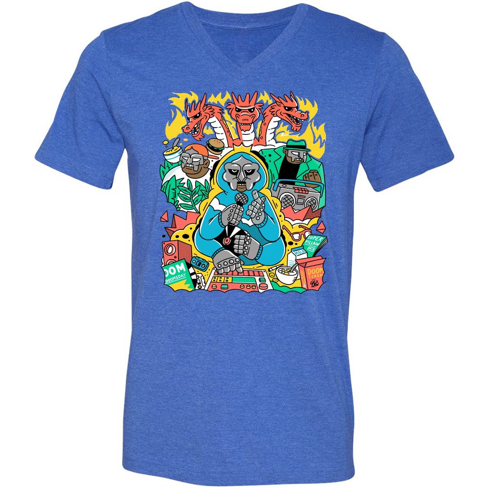 Unisex V-Neck T-Shirt - TT84195T - Heather True Royal - 14