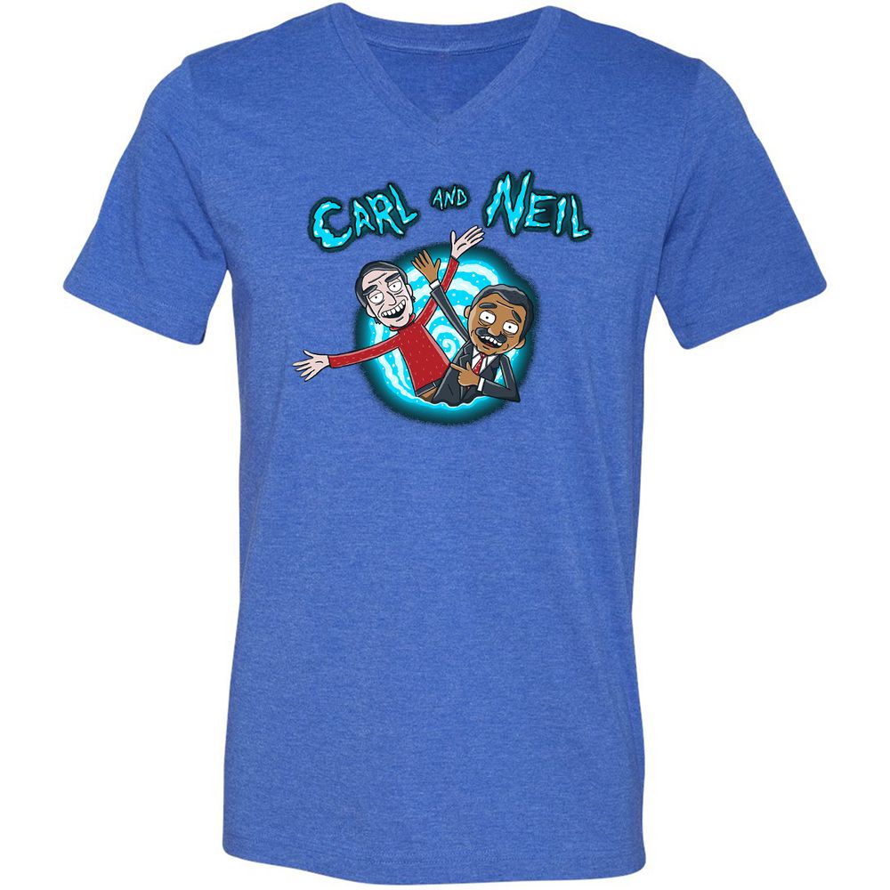 Unisex V-Neck T-Shirt - 6GF2NGBS - Heather True Royal - 14