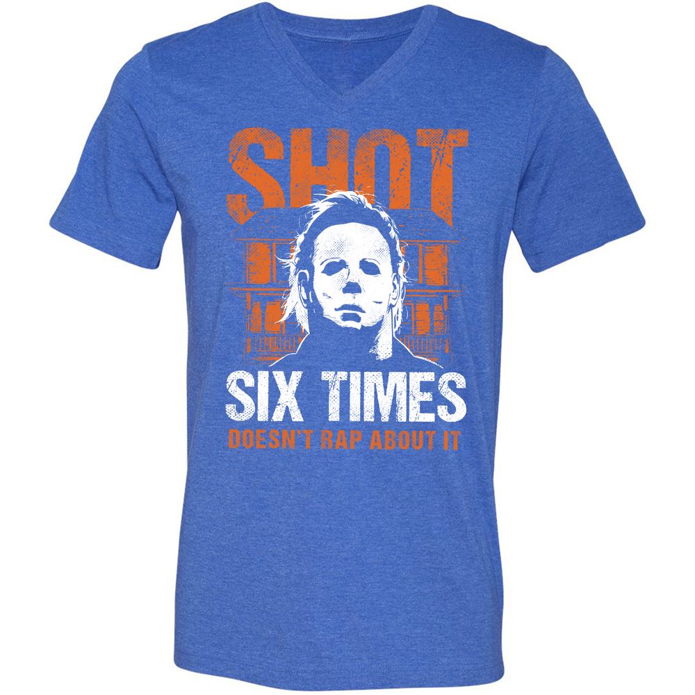 Unisex V-Neck T-Shirt - Y3UJ7AVT - Heather True Royal - 14