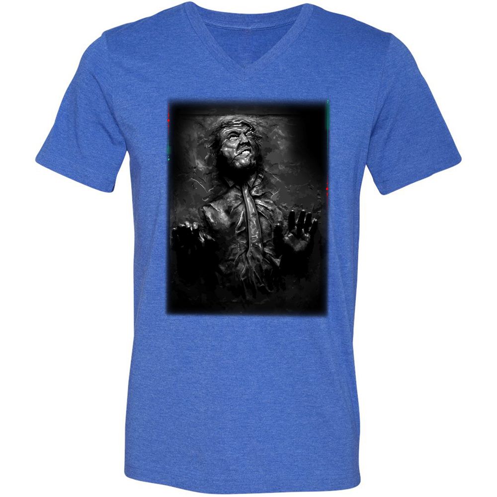 Unisex V-Neck T-Shirt - 2WBVV9WD - Heather True Royal - 14