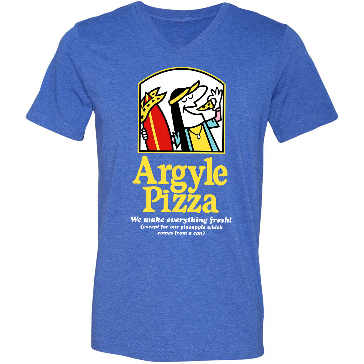 Unisex V-Neck T-Shirt - A9BSZUUZ - Heather True Royal - 14