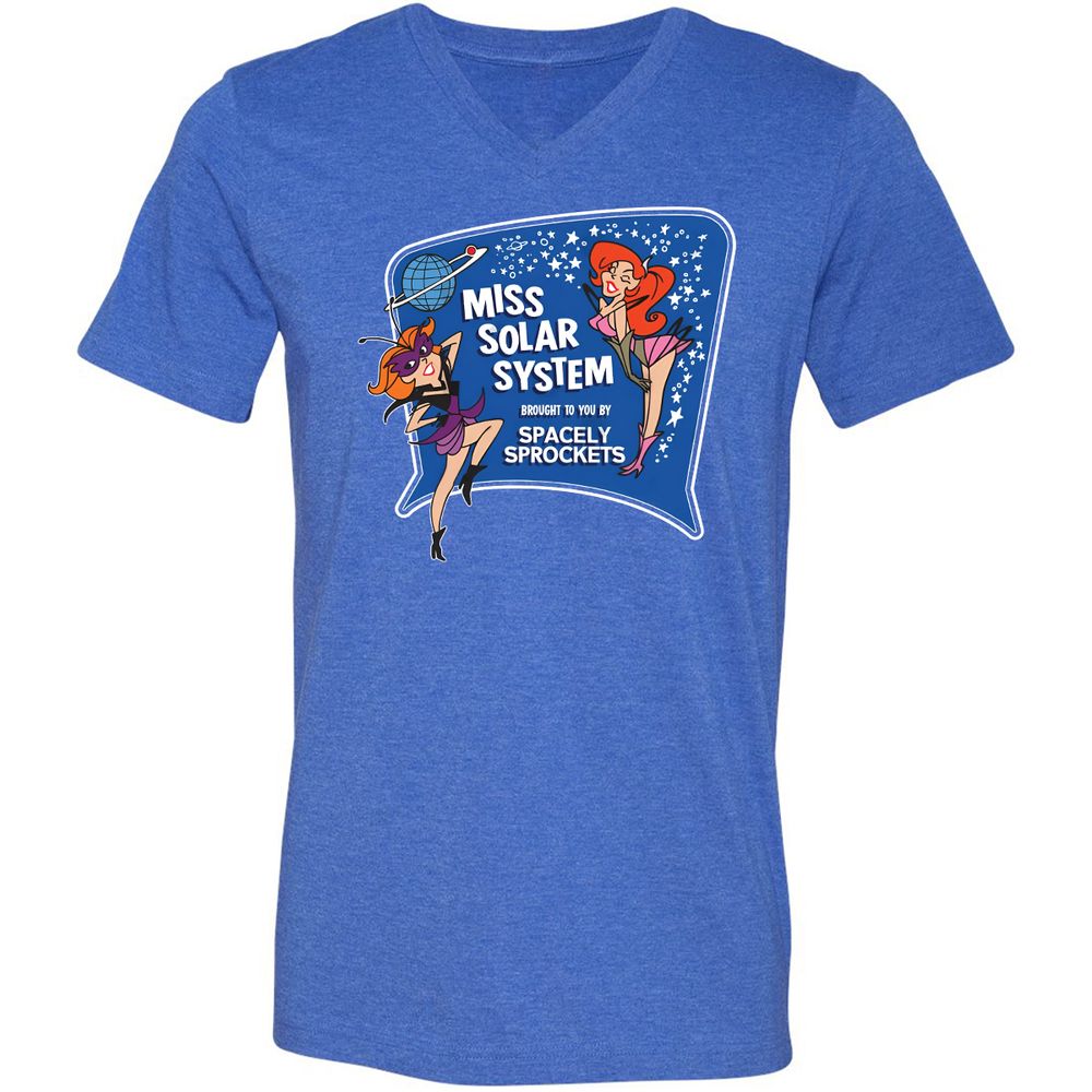 Unisex V-Neck T-Shirt - 53KA71NW - Heather True Royal - 14