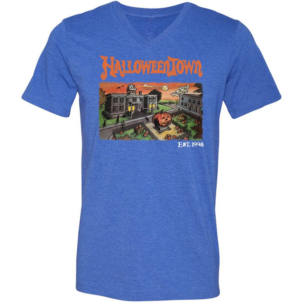 Unisex V-Neck T-Shirt - G9C47DTV - Heather True Royal - 14