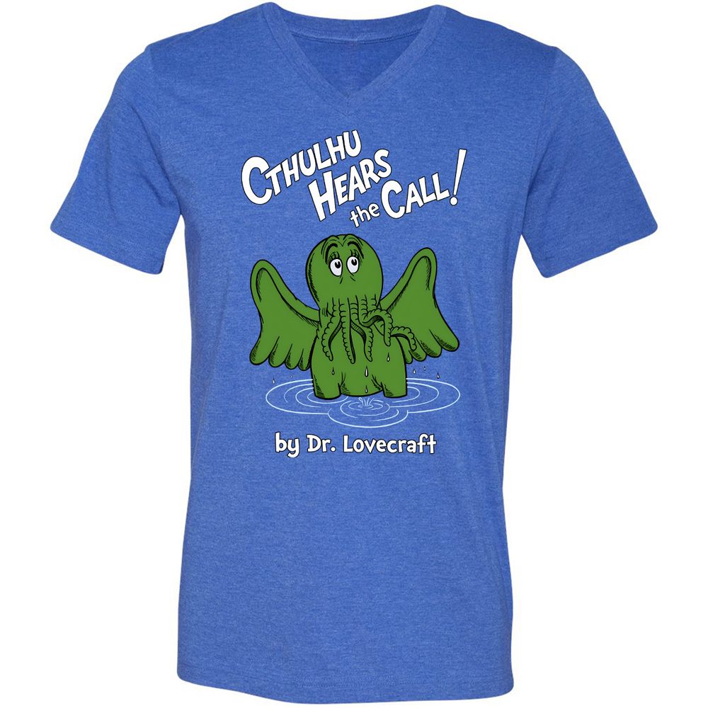 Unisex V-Neck T-Shirt - DLG28ZD2 - Heather True Royal - 14