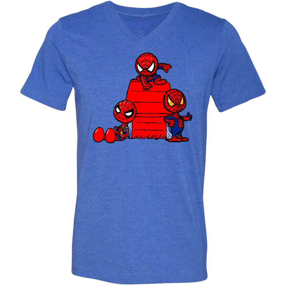 Unisex V-Neck T-Shirt - Q2PW9UX5 - Heather True Royal - 14