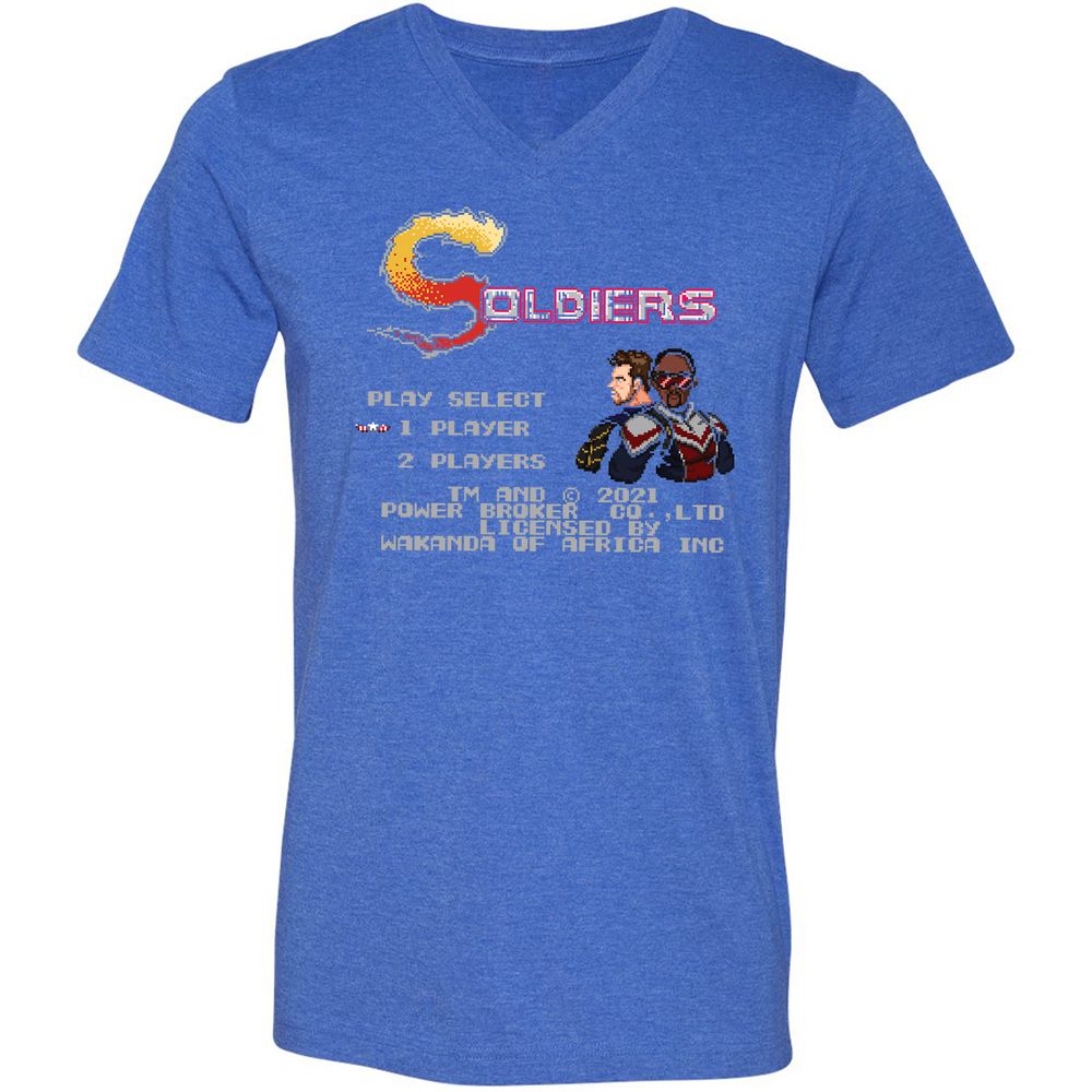 Unisex V-Neck T-Shirt - S1RBXH51 - Heather True Royal - 14