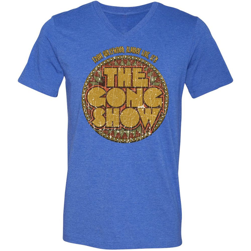 Unisex V-Neck T-Shirt - YTR2B93E - Heather True Royal - 14