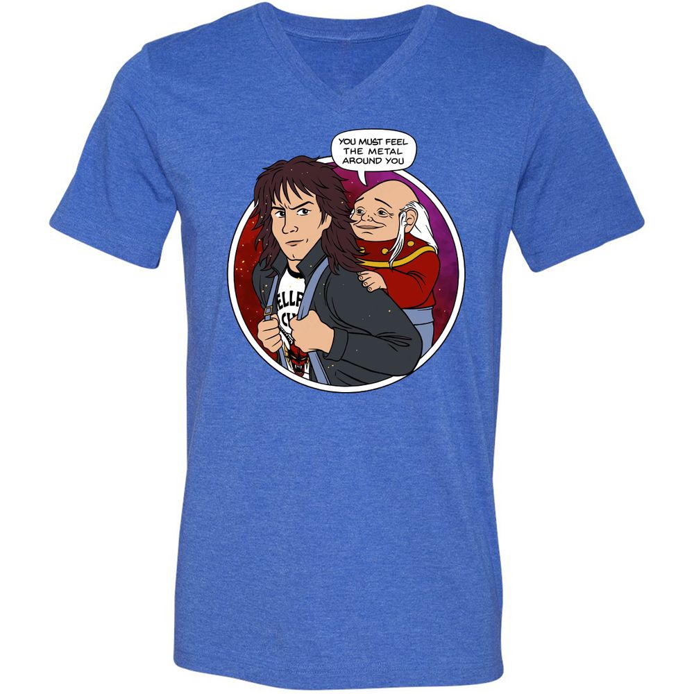 Unisex V-Neck T-Shirt - ZWSC5BEV - Heather True Royal - 14