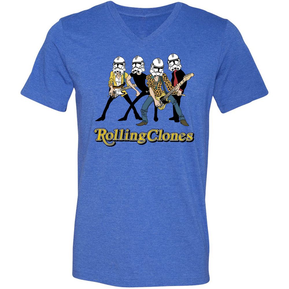 Unisex V-Neck T-Shirt - CZCS1VRM - Heather True Royal - 14