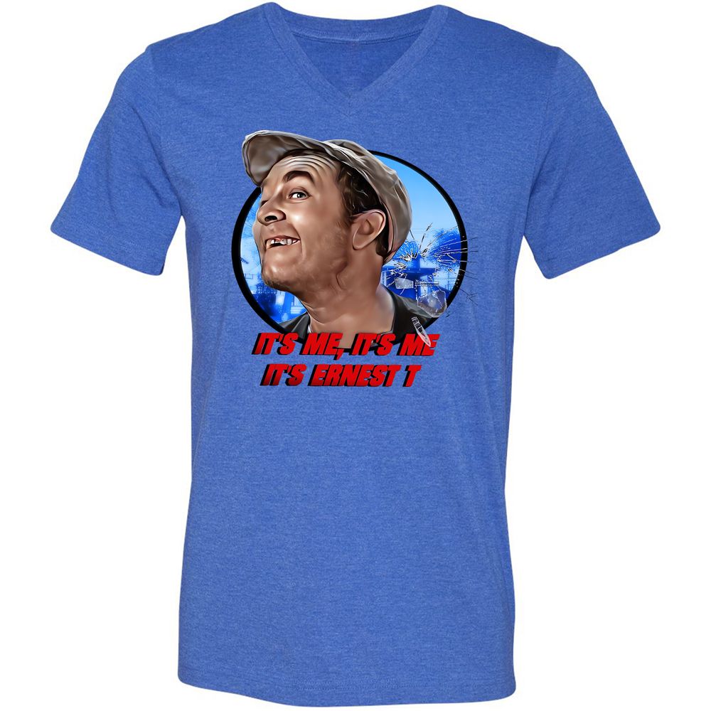 Unisex V-Neck T-Shirt - 3YVVWK55 - Heather True Royal - 14