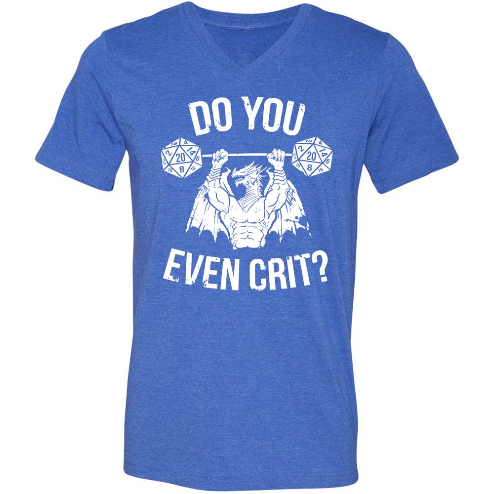 Unisex V-Neck T-Shirt - 3RCFPYMF - Heather True Royal - 14