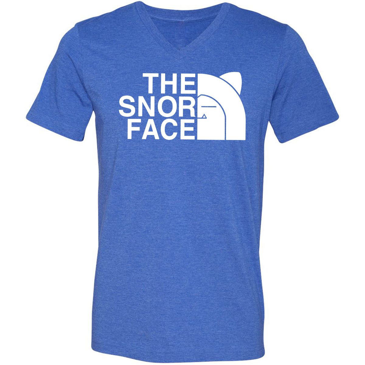 Unisex V-Neck T-Shirt - FAS2J8HA - Heather True Royal - 14