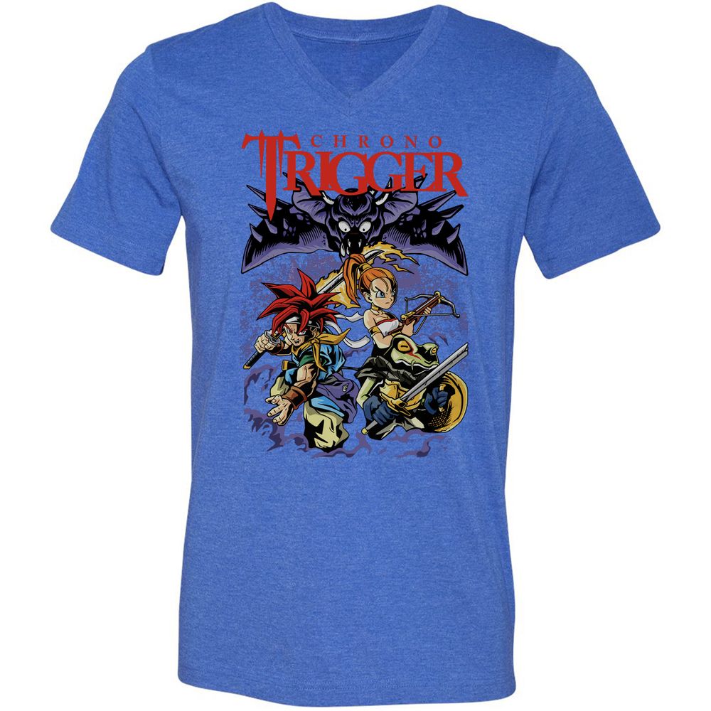 Unisex V-Neck T-Shirt - 33VALD8P - Heather True Royal - 14