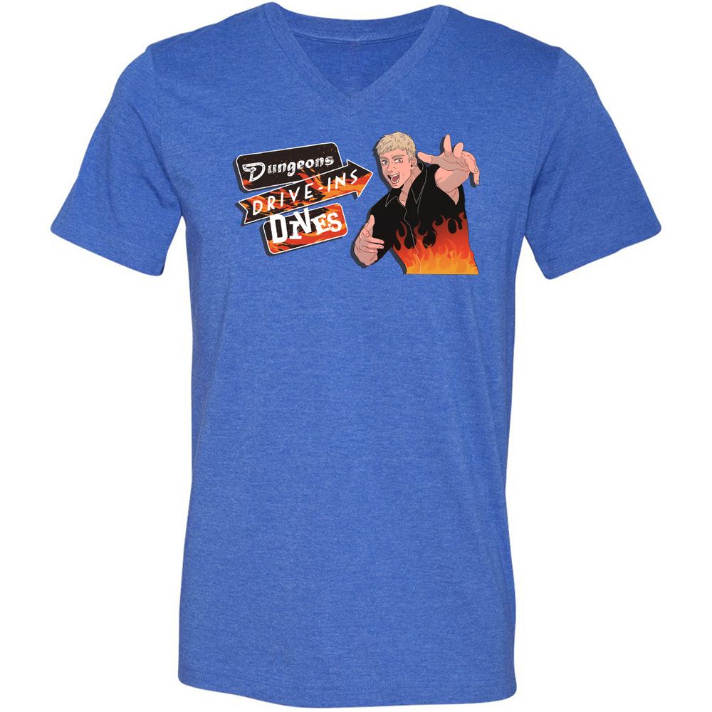 Unisex V-Neck T-Shirt - V1EP46GY - Heather True Royal - 14