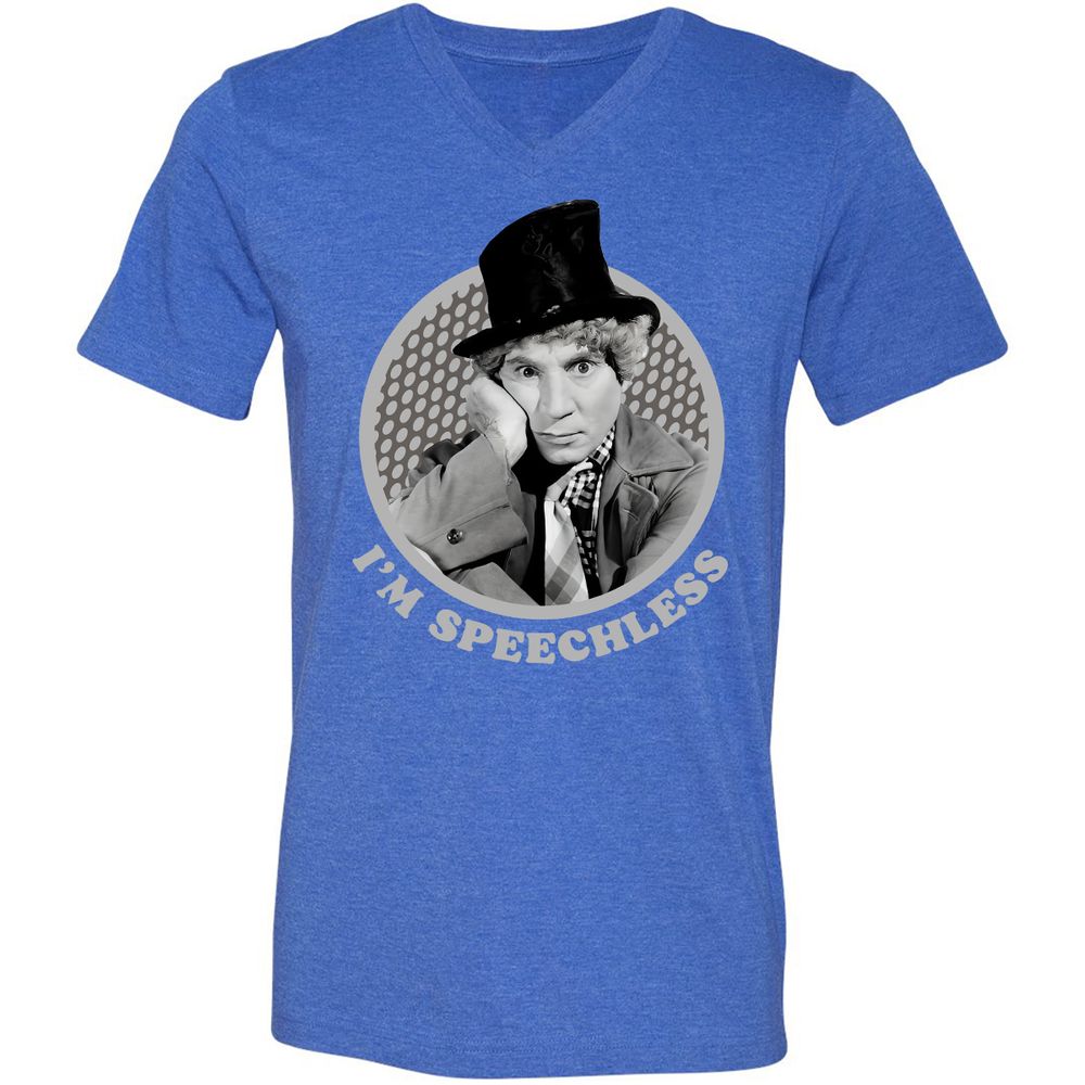 Unisex V-Neck T-Shirt - UAQAQ6A5 - Heather True Royal - 14