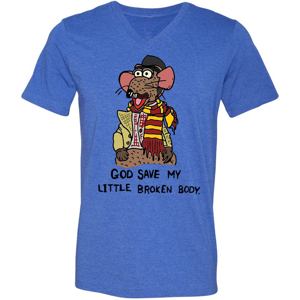 Unisex V-Neck T-Shirt - 5HVVF31D - Heather True Royal - 14