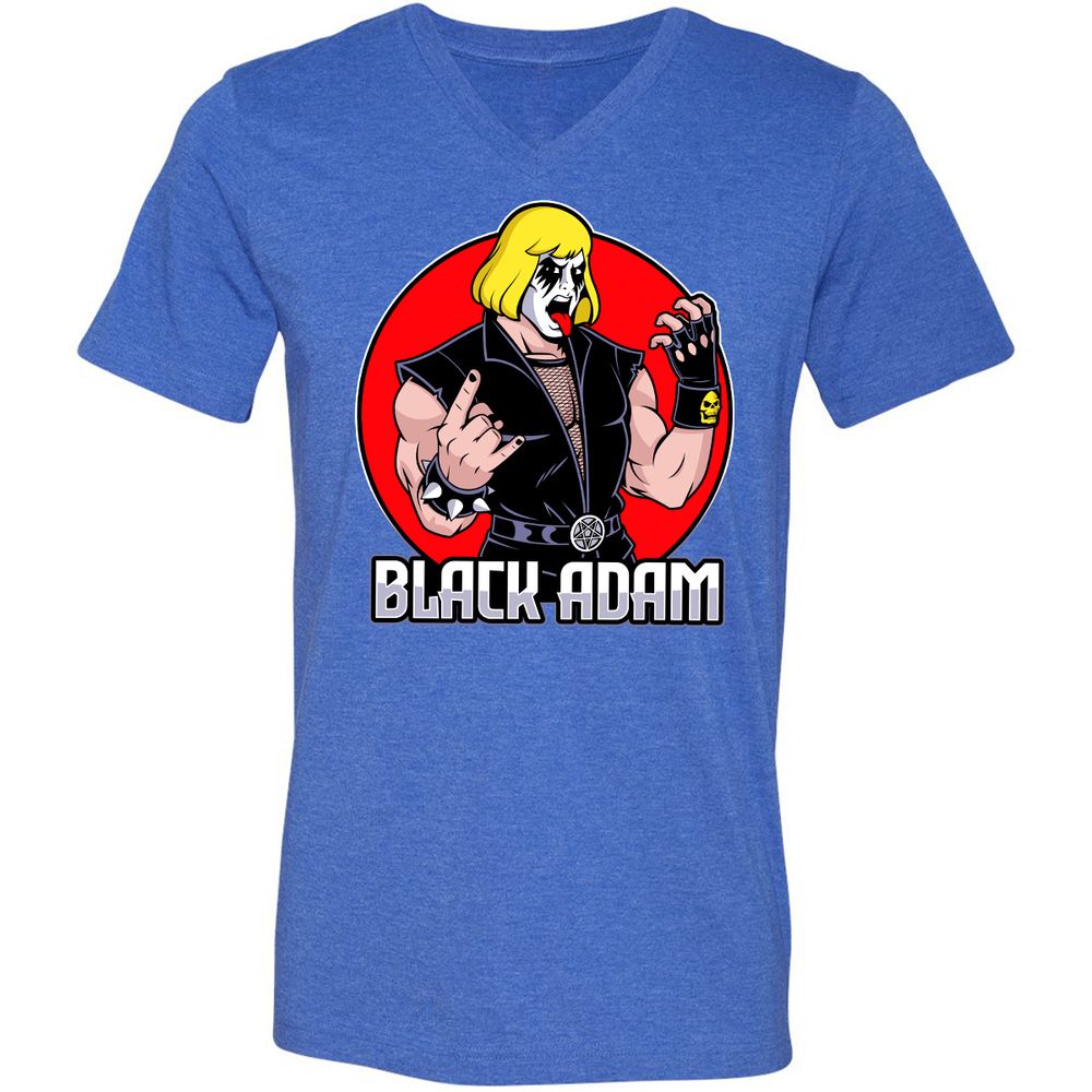 Unisex V-Neck T-Shirt - KW481EL5 - Heather True Royal - 14