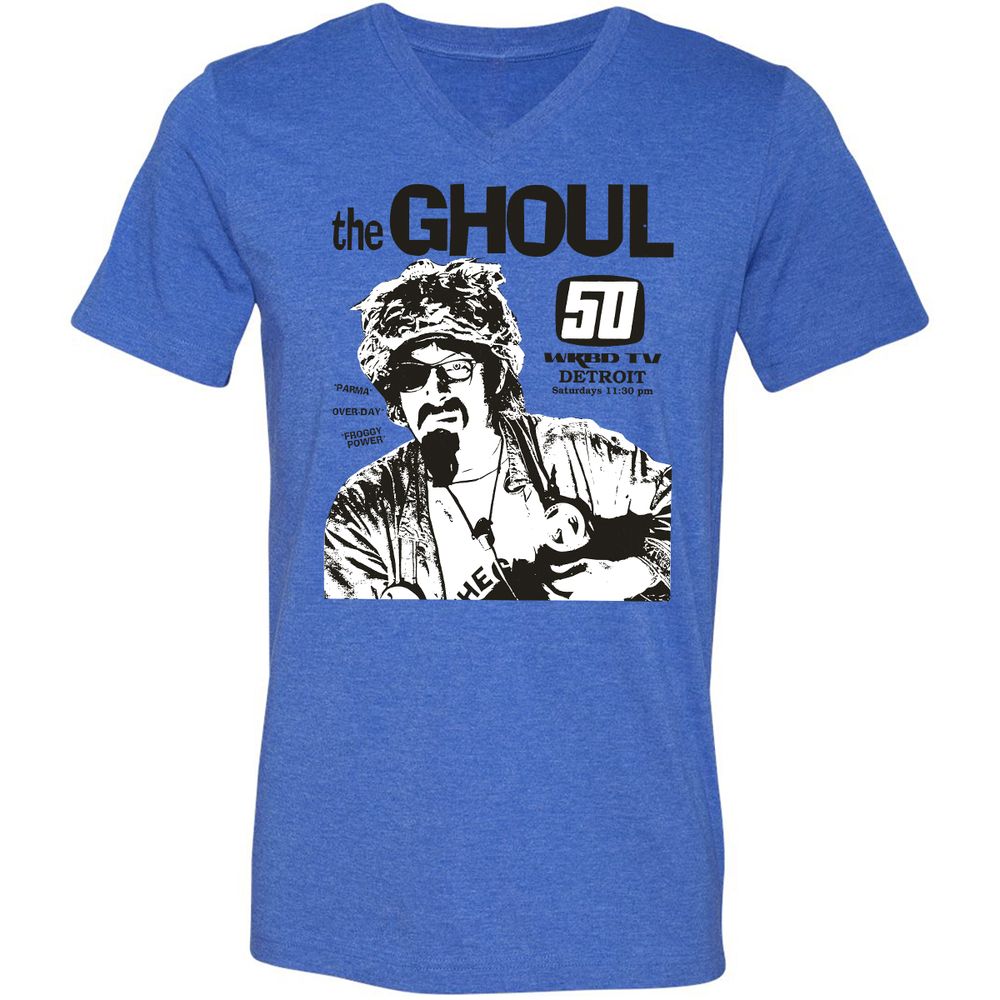 Unisex V-Neck T-Shirt - GSB3RW4P - Heather True Royal - 14