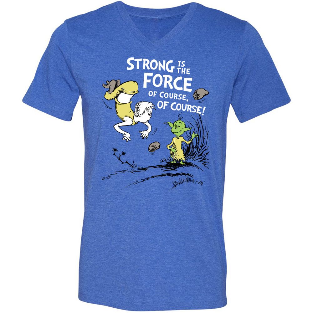 Unisex V-Neck T-Shirt - LK5N721B - Heather True Royal - 14