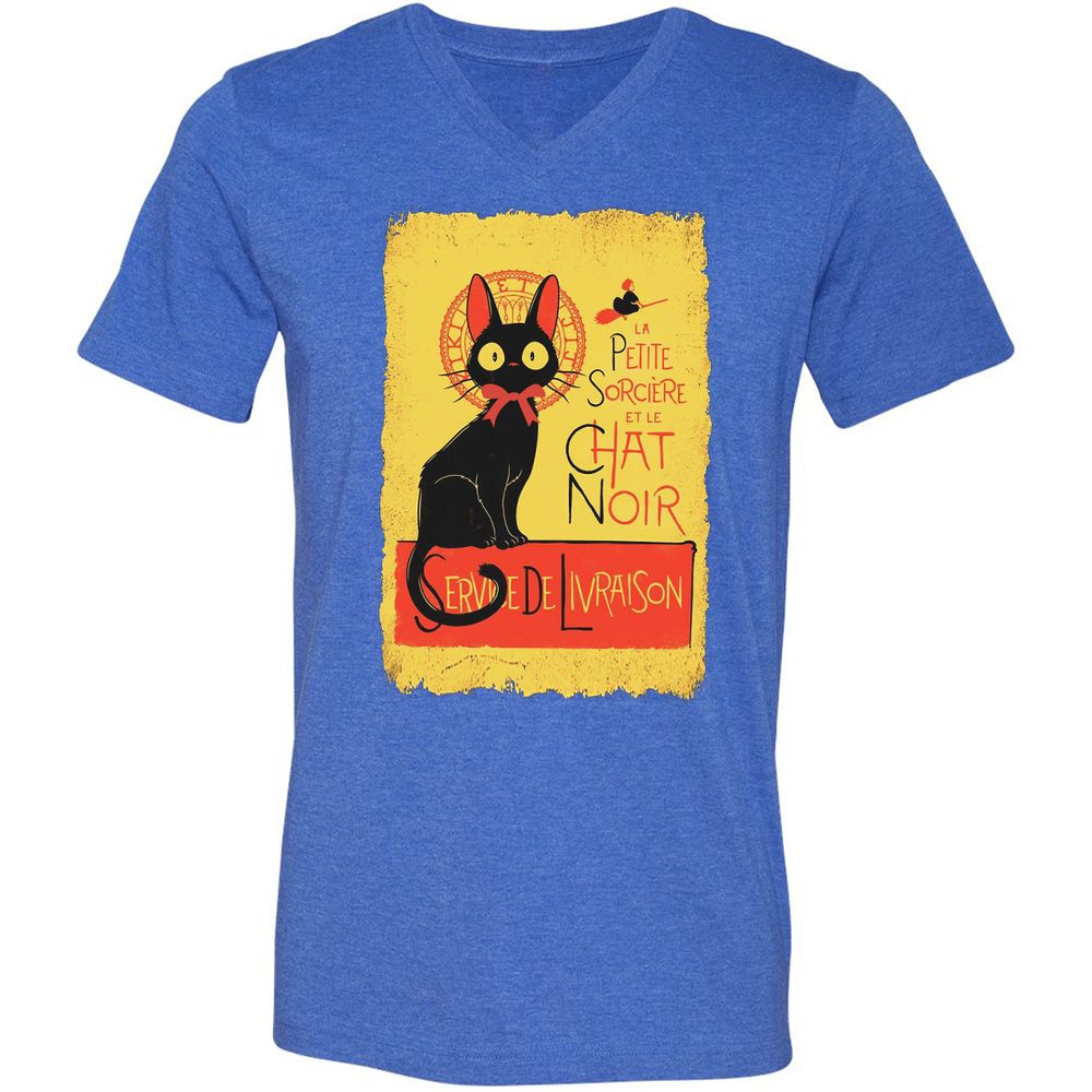 Unisex V-Neck T-Shirt - KQ37GWBR - Heather True Royal - 14