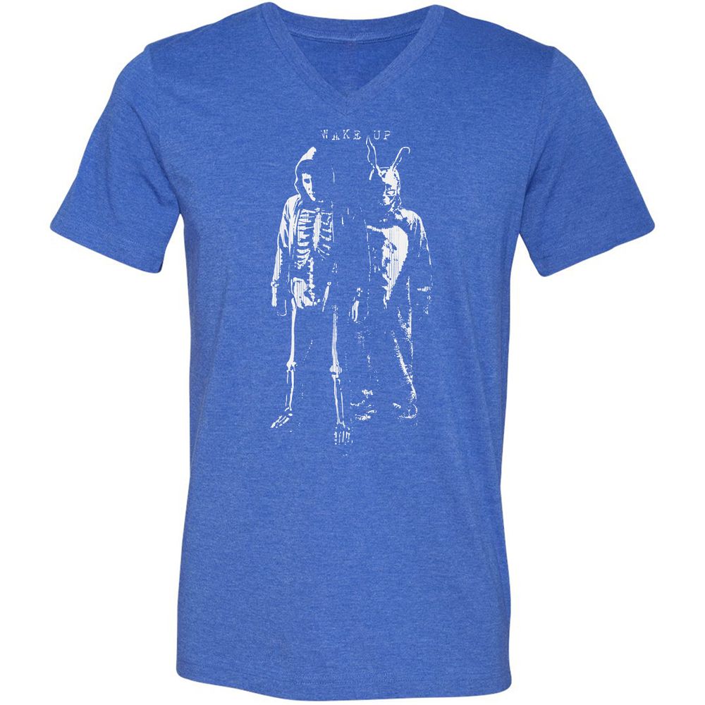 Unisex V-Neck T-Shirt - UEYGEB69 - Heather True Royal - 14