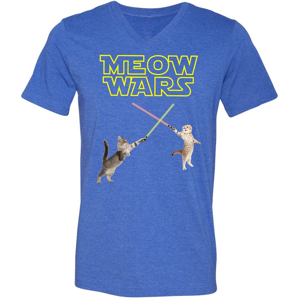 Unisex V-Neck T-Shirt - LFZZ339A - Heather True Royal - 14