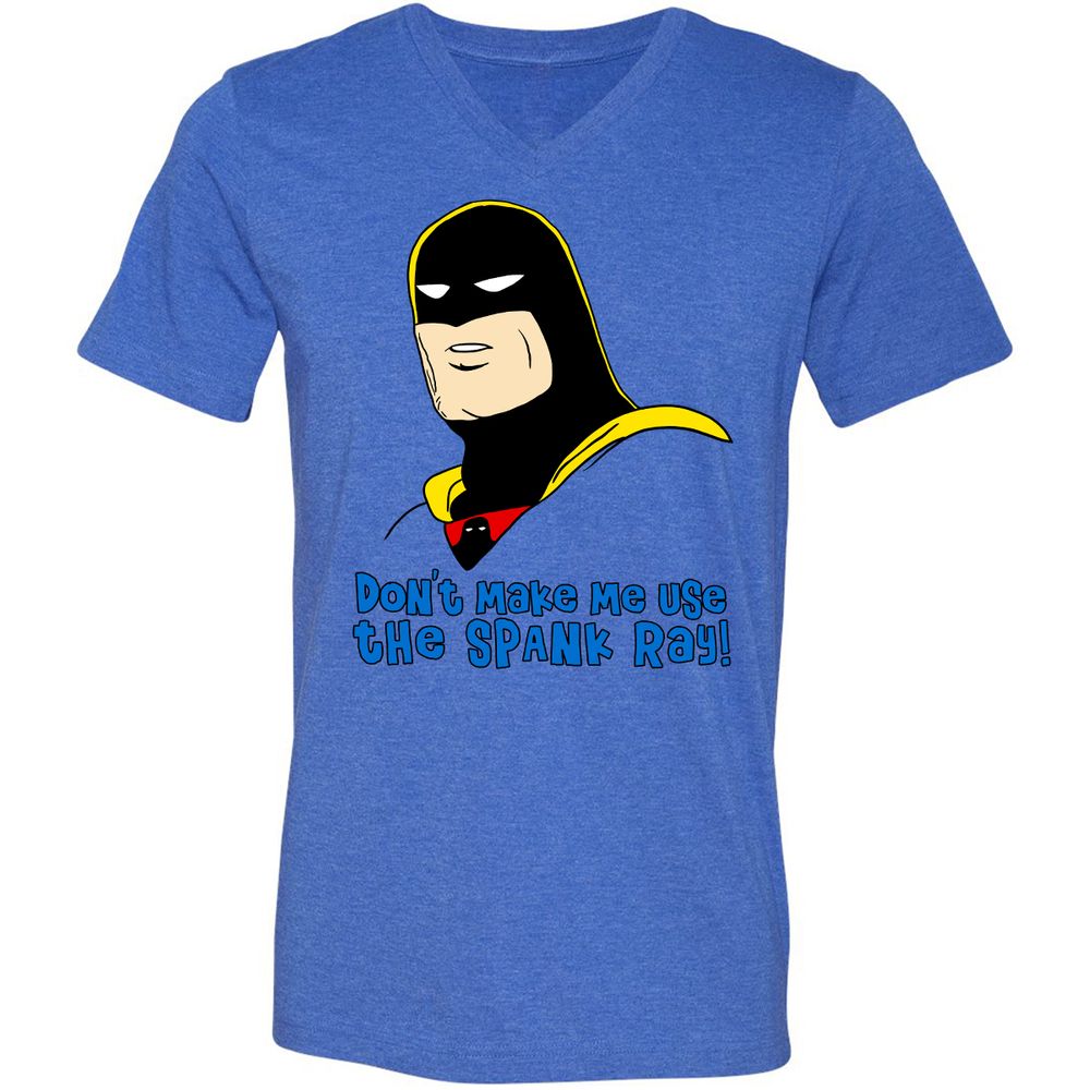 Unisex V-Neck T-Shirt - 627JNRCQ - Heather True Royal - 14