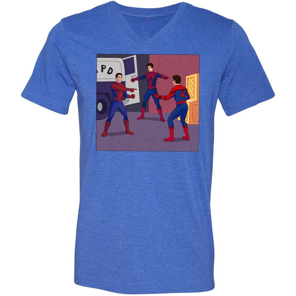 Unisex V-Neck T-Shirt - 368SVHP9 - Heather True Royal - 14