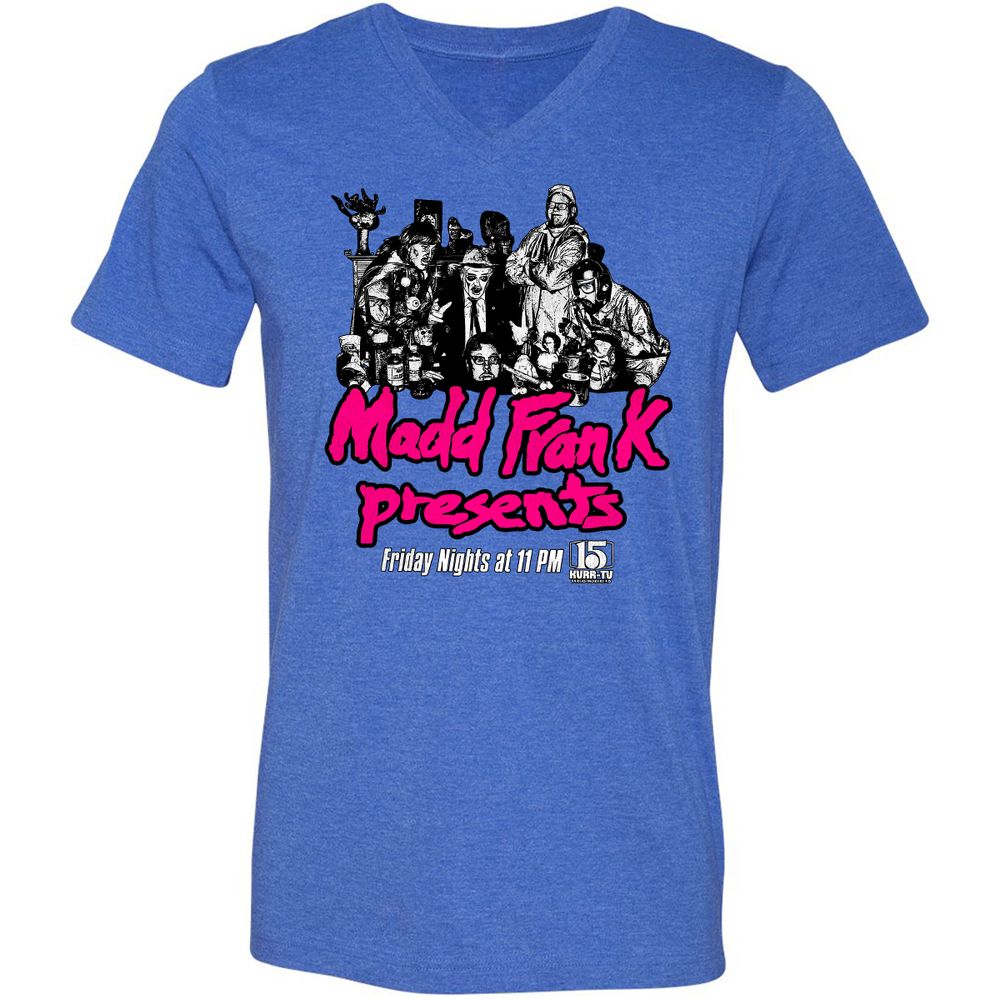 Unisex V-Neck T-Shirt - KQ1QJ6K8 - Heather True Royal - 14