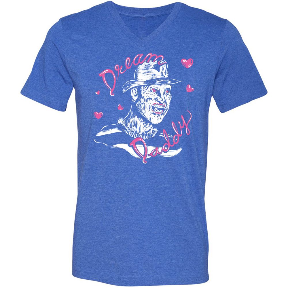 Unisex V-Neck T-Shirt - Z3T8UP42 - Heather True Royal - 14