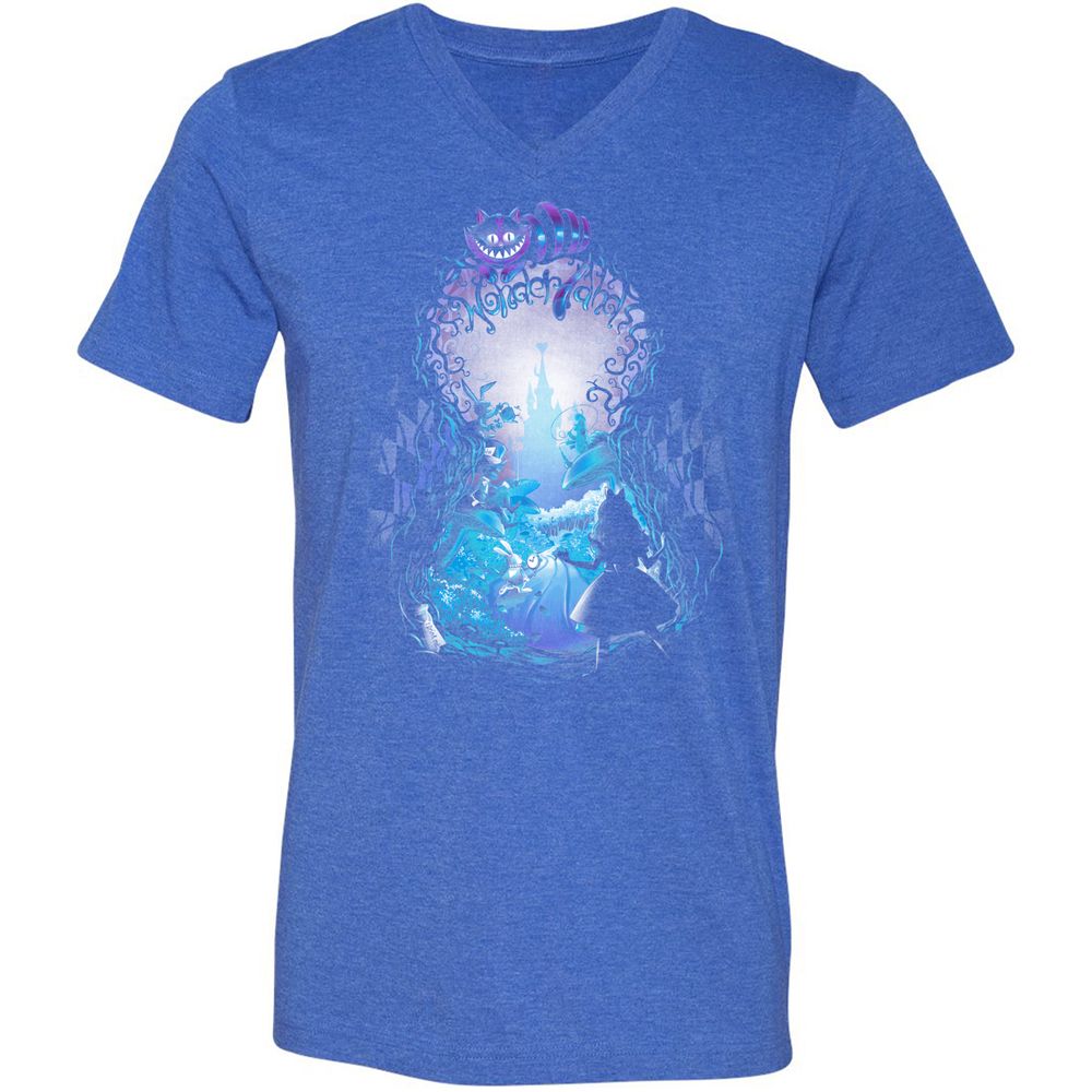 Unisex V-Neck T-Shirt - 91VVDS51 - Heather True Royal - 14