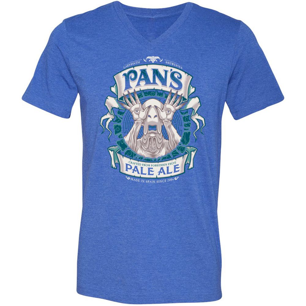 Unisex V-Neck T-Shirt - B3F1QH6T - Heather True Royal - 14