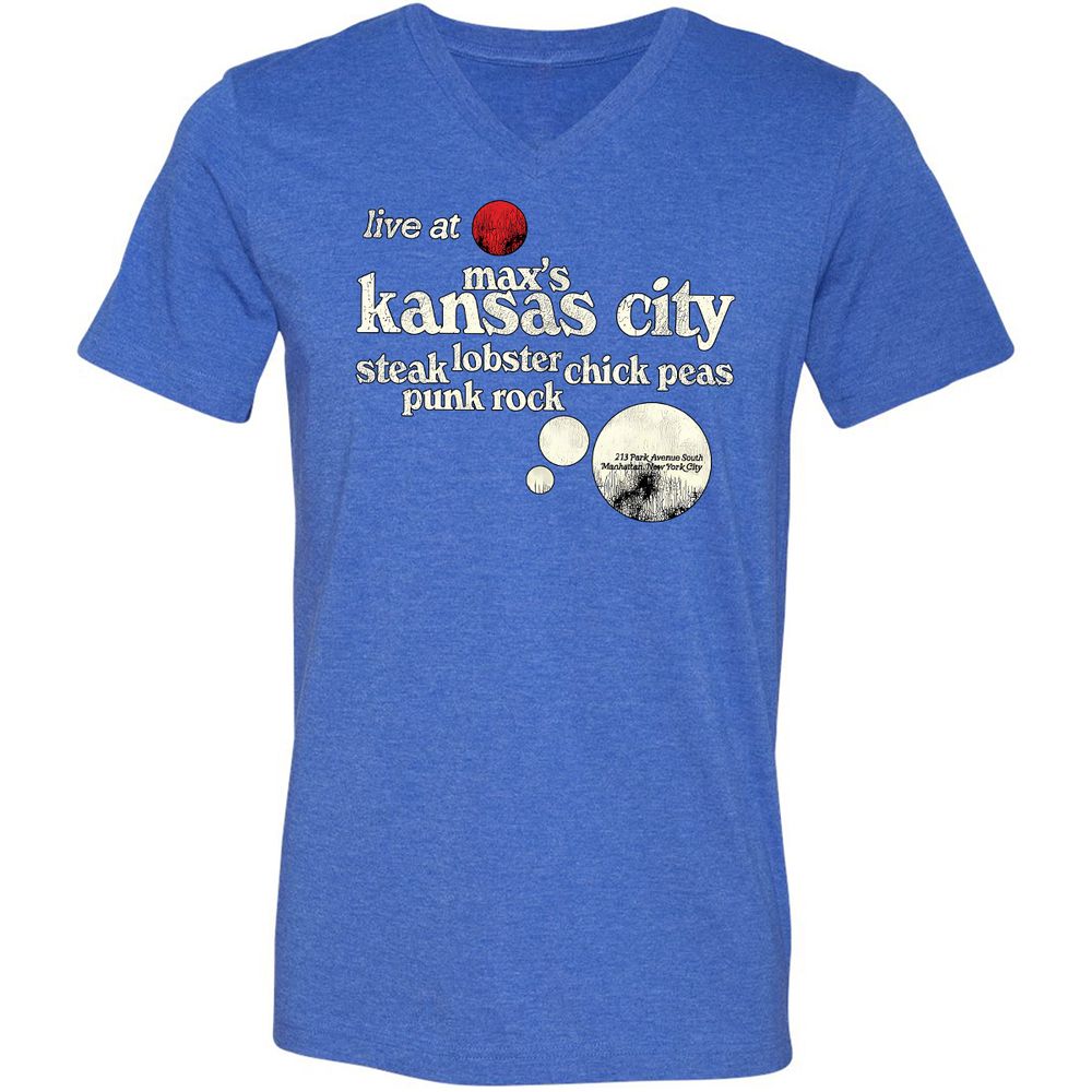 Unisex V-Neck T-Shirt - FKACXWG3 - Heather True Royal - 14