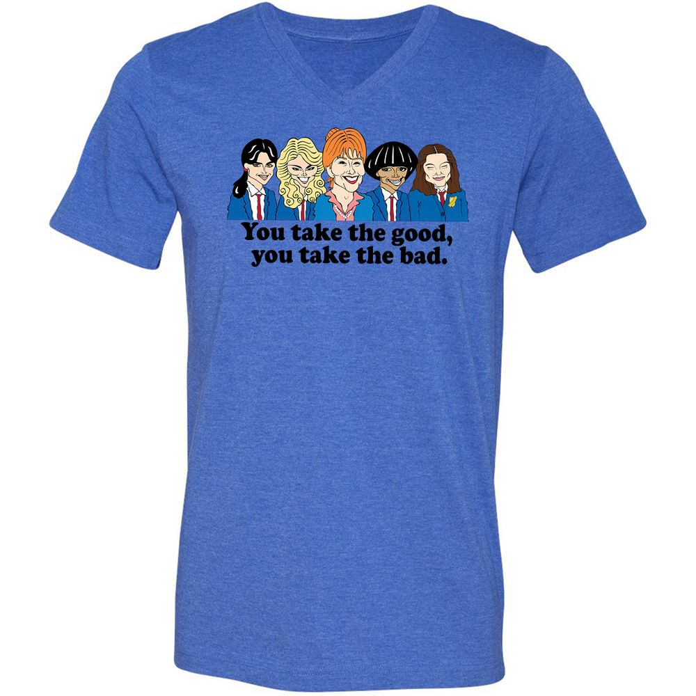 Unisex V-Neck T-Shirt - 6H126JMN - Heather True Royal - 14