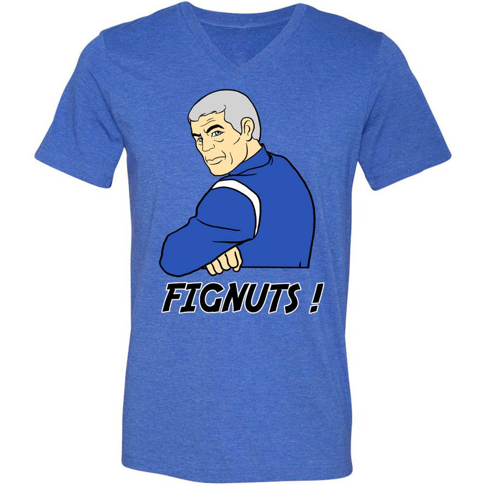 Unisex V-Neck T-Shirt - NJ93AZWP - Heather True Royal - 14