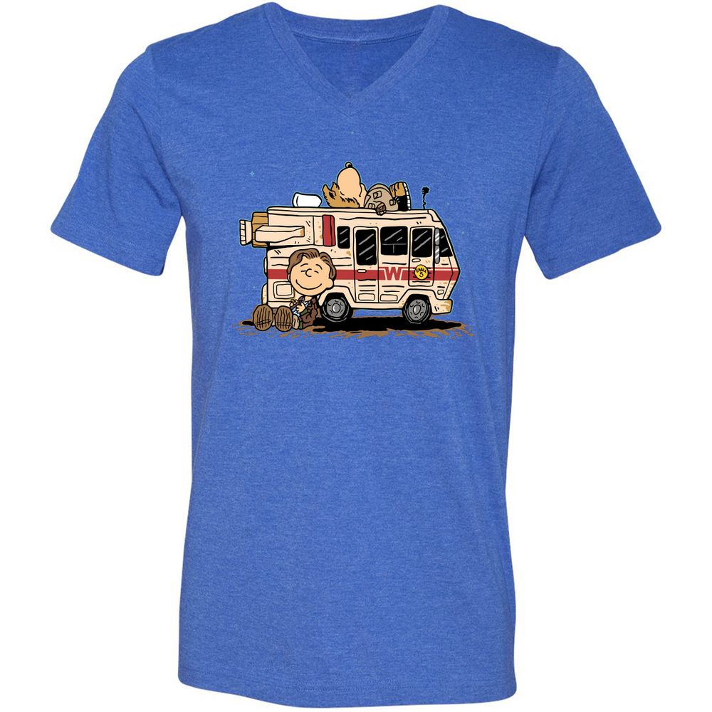 Unisex V-Neck T-Shirt - VR1H2P21 - Heather True Royal - 14