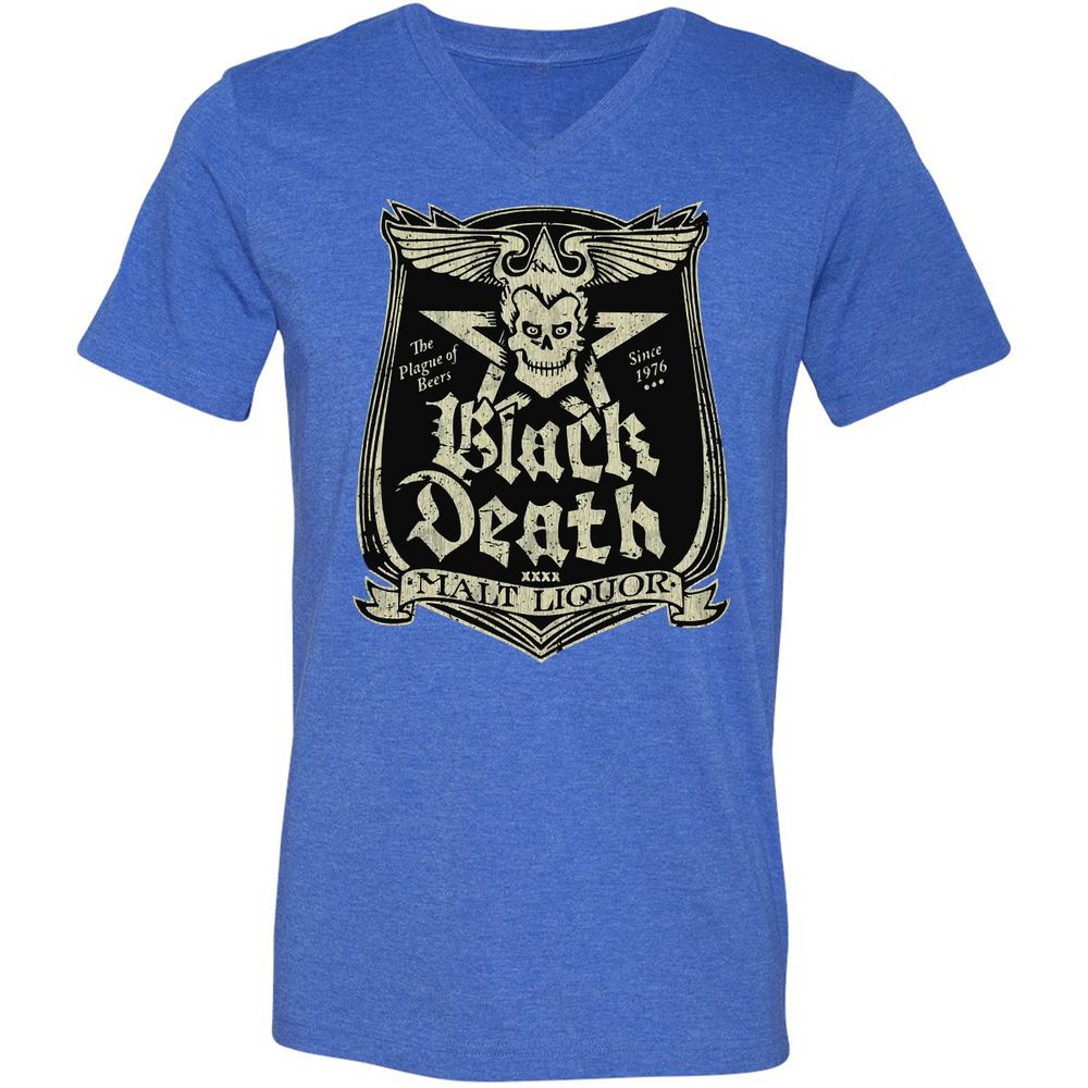 Unisex V-Neck T-Shirt - AU4JNCBE - Heather True Royal - 14