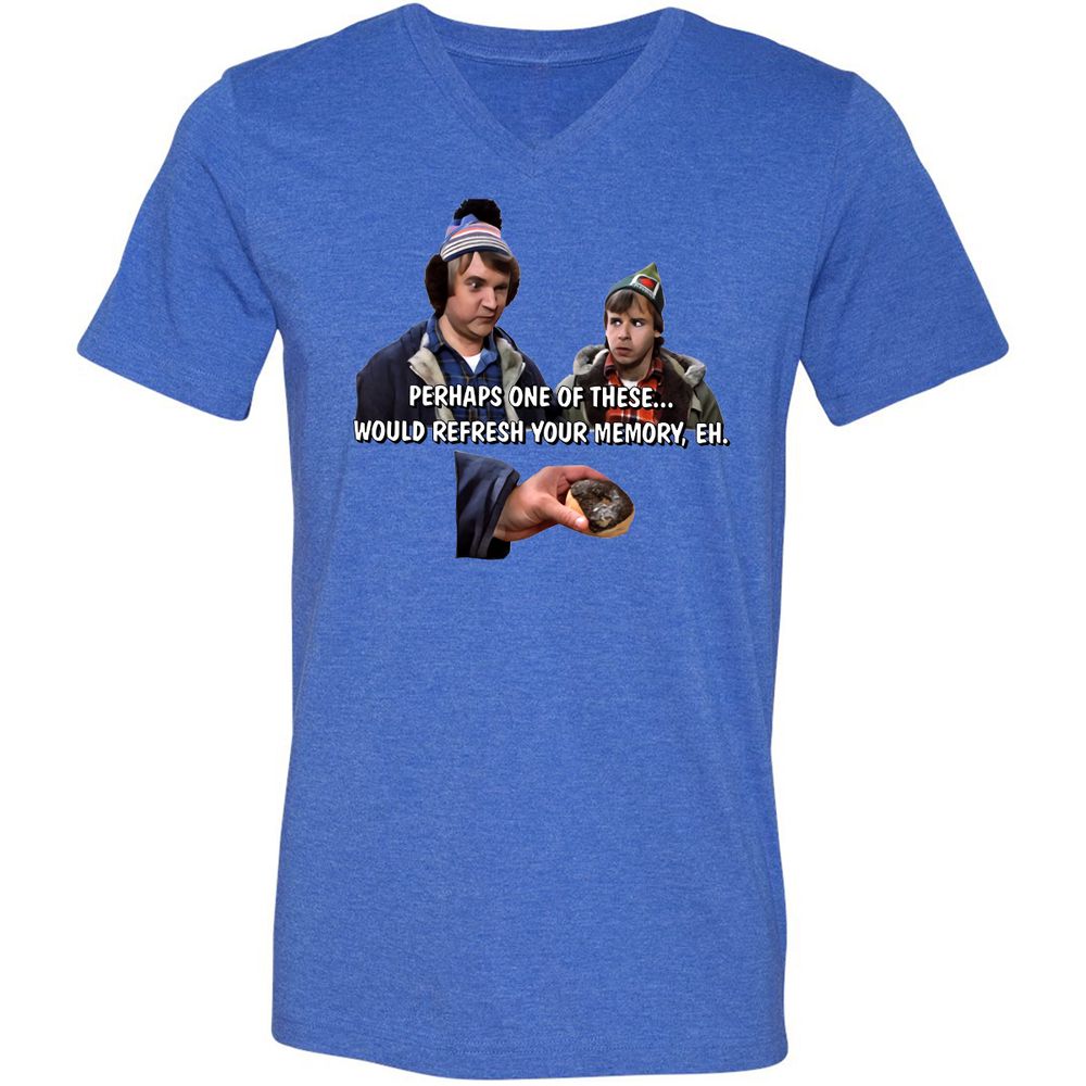 Unisex V-Neck T-Shirt - 2HC23MQ7 - Heather True Royal - 14