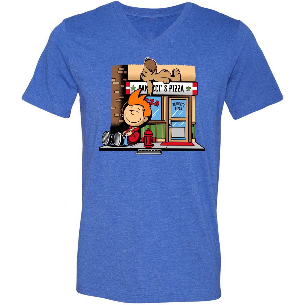 Unisex V-Neck T-Shirt - UCC41M6Y - Heather True Royal - 14