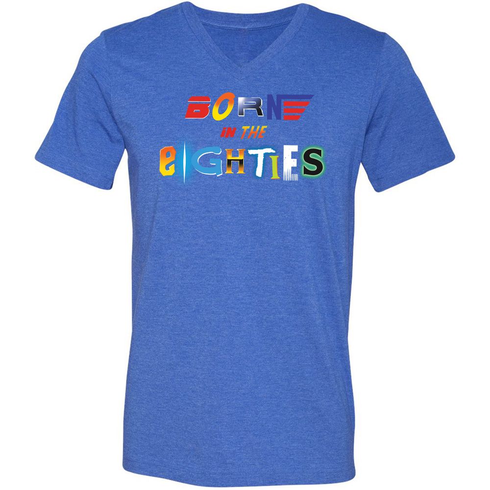 Unisex V-Neck T-Shirt - 92PDAUDL - Heather True Royal - 14